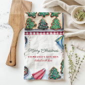 Linge De Cuisine Cookie d'arbre de Noël Décoration personnalisée