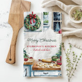 Linge De Cuisine Cookie de Noël Scène de cuisine personnalisée