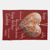 Linge De Cuisine Cookie de Noël traditionnel décoré (Horizontal)