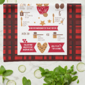 Linge De Cuisine Cookies de chips au chocolat Recette Noël festif (Plié)