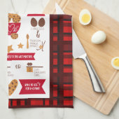 Linge De Cuisine Cookies de chips au chocolat Recette Noël festif (Quart Plié)