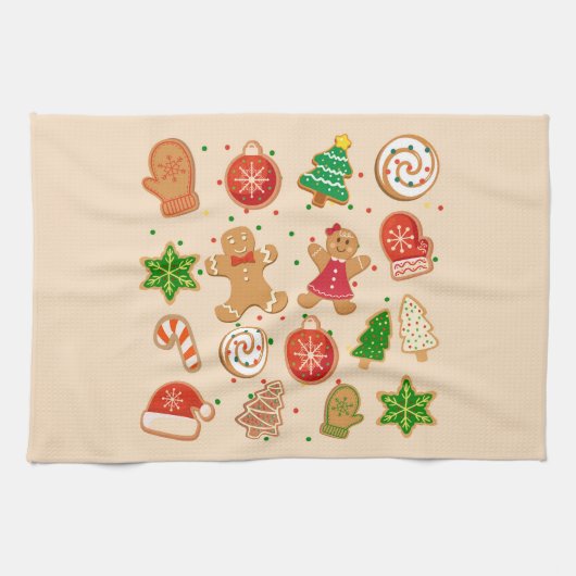 Linge De Cuisine Cookies de Noël (Horizontal)