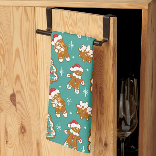 Linge De Cuisine Cookies de Noël au gingembre (Pliage en tiers)