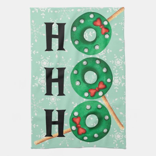 Linge De Cuisine Cookies de Noël Funny Ho Ho Ho Snowflake Plat (Vertical)