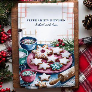 Linge De Cuisine Cookies de sucre de vacances Noël personnalisé