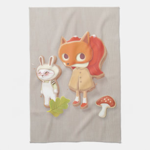 Linge De Cuisine Cookies décorés par des animaux de bois