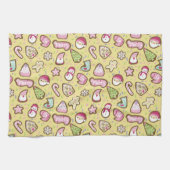 Linge De Cuisine Cookies Noël Jaune (Horizontal)