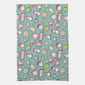 Linge De Cuisine Cookies Noël Turquoise (Vertical)