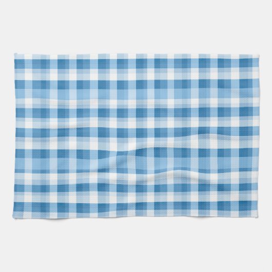 Linge De Cuisine Cool blue plaid tiled pattern  (Horizontal)
