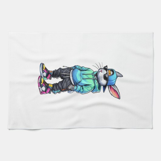 Linge De Cuisine Cool Bunny Rabbit Sunglasses Easter Day For Boys M (Horizontal)
