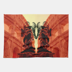 Linge De Cuisine Cool collage moderne de Rome historique en rouge