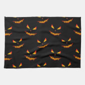 Linge De Cuisine Cool effrayant Jack O'Lantern visage motif d'Hallo (Horizontal)