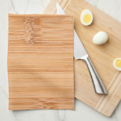 Linge De Cuisine Cool élégant imprimé en bambou marron clair (Quart Plié)