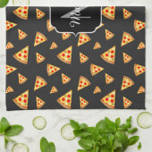 Linge De Cuisine Cool et amusante pizza tranches motif Monogram (Plié)