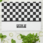 Linge De Cuisine Cool Funny Couper' Haut tableau noir & blanc (Plié)