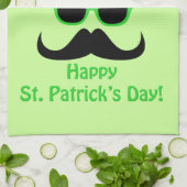 Linge De Cuisine Cool Funny St. Patrick's Day Mustache Top chapeau  (Plié)