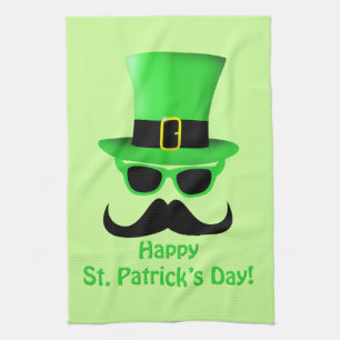 Linge De Cuisine Cool Funny St. Patrick's Day Mustache Top chapeau