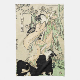 Linge De Cuisine Cool japonais vintage ukiyo-e deux geishas maiko