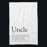 Linge De Cuisine Cool moderne noir et blanc<br><div class="desc">Personnalisez-vous pour votre oncle spécial,  favori ou pour votre oncle pour créer un cadeau unique. Une façon parfaite de lui montrer à quel point il est extraordinaire chaque jour. Conçu par Thisisnotme©</div>