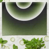 Linge De Cuisine COOL Motif de spirale verte (Plié)