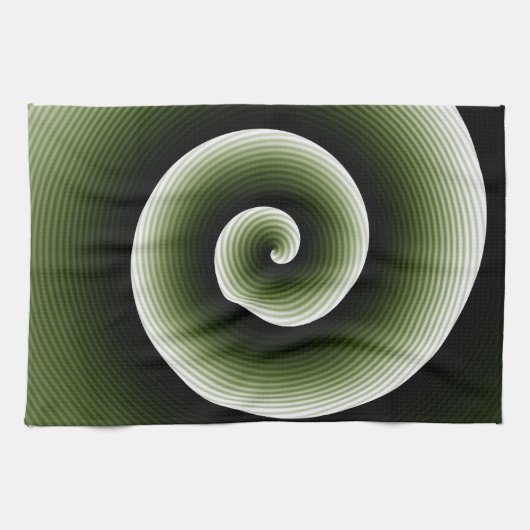 Linge De Cuisine COOL Motif de spirale verte (Horizontal)