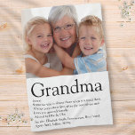Linge De Cuisine Cool photo amusant Grandma Grand-mère Définition<br><div class="desc">Personnalisez avec votre photo et votre définition pour votre grand-mère, grand-mère, grand-mère, nan, nounou ou Abuela pour créer un cadeau unique pour les anniversaires, Noël, la fête des mères, les baby showers, ou tout jour que vous voulez montrer combien elle signifie pour vous. Une façon parfaite de lui montrer à...</div>