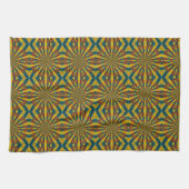 Linge De Cuisine Cool tendance bleu rouge jaune Mandala Tribal Ethn (Horizontal)