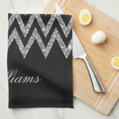 Linge De Cuisine Cool tendance chevron zigzag faux parties scintill (Quart Plié)