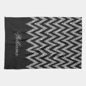 Linge De Cuisine Cool tendance chevron zigzag faux parties scintill (Horizontal)