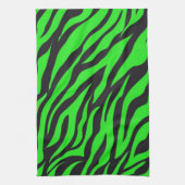 Linge De Cuisine Cool tendance Neon Lime Green Zebra Stripes Motif (Vertical)
