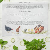 Linge De Cuisine Coop de poulet | Monogramme rustique de ferme (Plié)