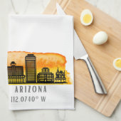 Linge De Cuisine Coordonnées de la carte Phoenix Skyline (Quart Plié)