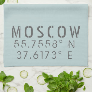 Linge De Cuisine Coordonnées de la latitude moscovite