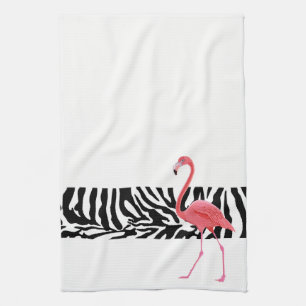 Linge De Cuisine Copie/Flamant rose de Serviette-Zèbre de cuisine