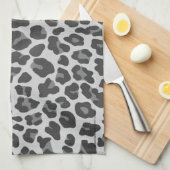 Linge De Cuisine Copie grise et gris-clair de léopard (Quart Plié)