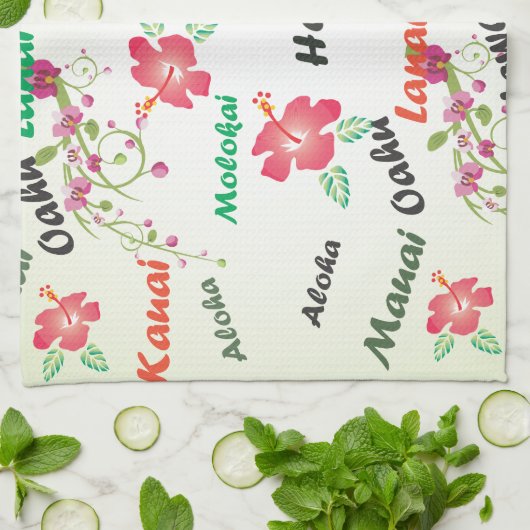 Linge De Cuisine Copie hawaïenne (Plié)