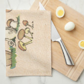 Linge De Cuisine Copie vintage de champignon (Quart Plié)