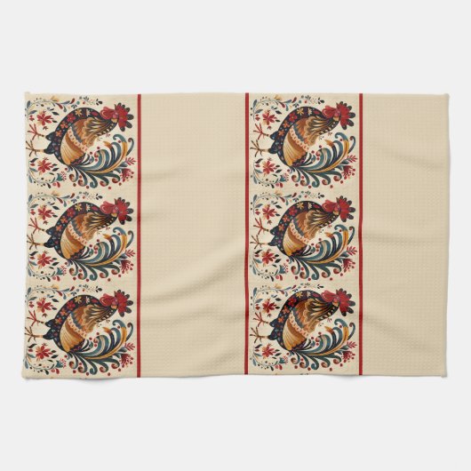 Linge De Cuisine Coq (Horizontal)
