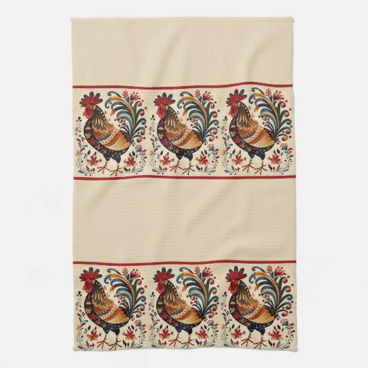 Linge De Cuisine Coq (Vertical)