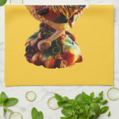 Linge De Cuisine Coq coloré (Plié)