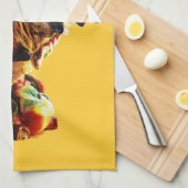 Linge De Cuisine Coq coloré (Quart Plié)