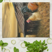 Linge De Cuisine Coq de Noël Hen Barn Coop Farm (Plié)