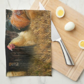 Linge De Cuisine Coq de Noël Hen Barn Coop Farm (Quart Plié)