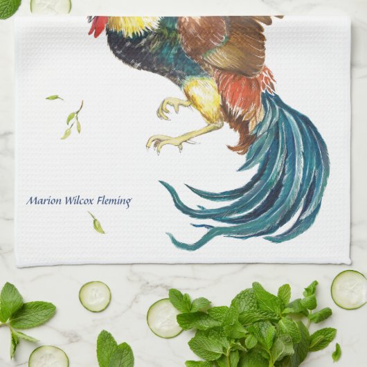 Linge De Cuisine Coq en baisse (Plié)