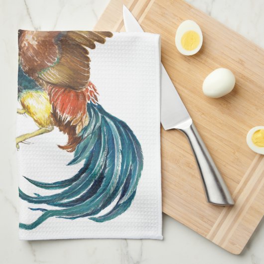 Linge De Cuisine Coq en baisse (Quart Plié)