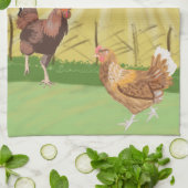 Linge De Cuisine Coq et Poule (Plié)
