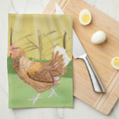 Linge De Cuisine Coq et Poule (Quart Plié)