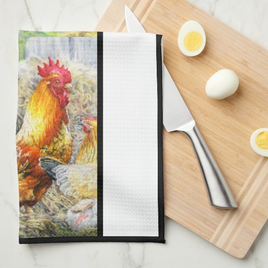 Linge De Cuisine Coq Fier (Quart Plié)