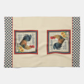 Linge De Cuisine Coq français de bleu de cuisine de pays (Horizontal)