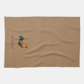 Linge De Cuisine Coq Marron de Ferme (Horizontal)